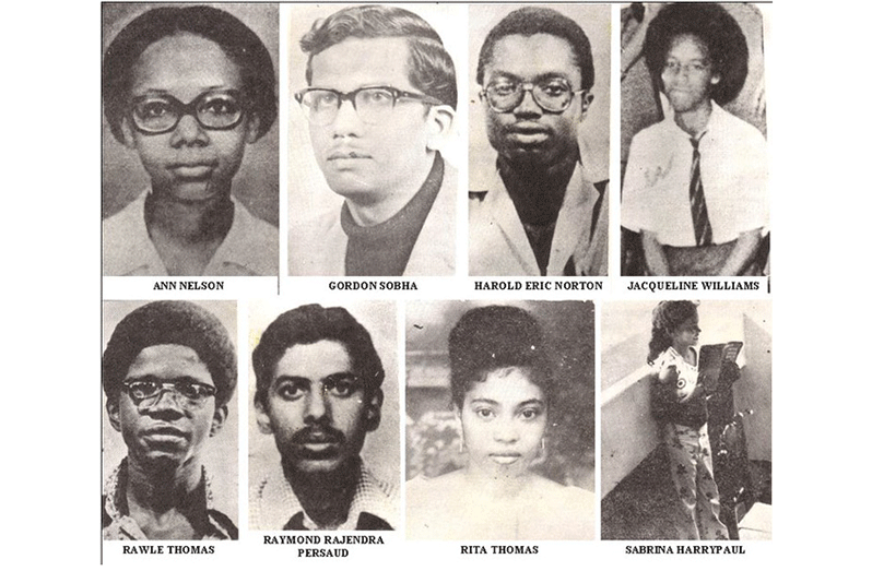 Some of the Guyanese victims who were on Cubana Airline flight 455 when it was bombed.