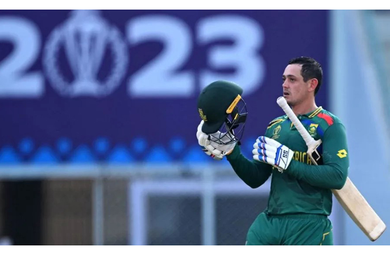 Quinton de Kock kicked off the 2023 World Cup with back-to-back tons•AFP/Getty Images
