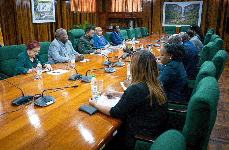 The government and the opposition have signalled a united stance on Venezuela’s claims of two-thirds of Guyana’s Essequibo territory (Office of the President photo)