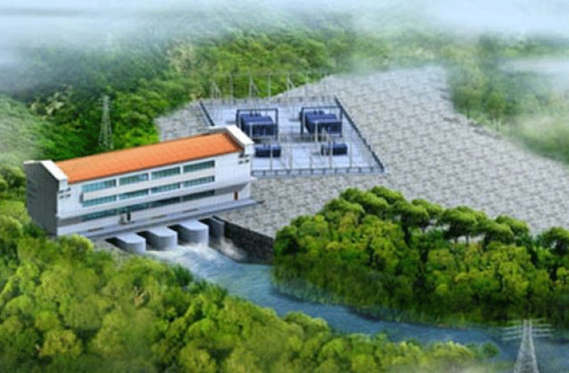 An artist impression of the Amaila Falls Hydro Project