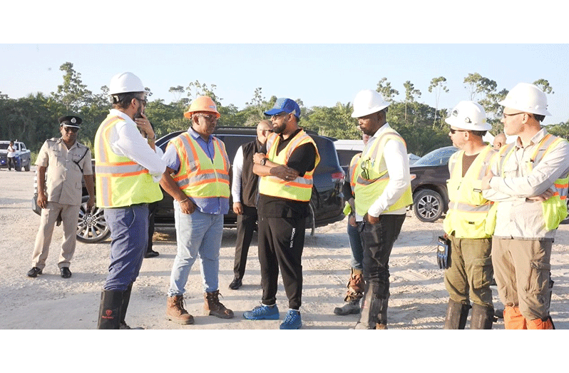 President Ali on Thursday inspected ongoing construction works at the wharf being constructed at Wales, West Bank