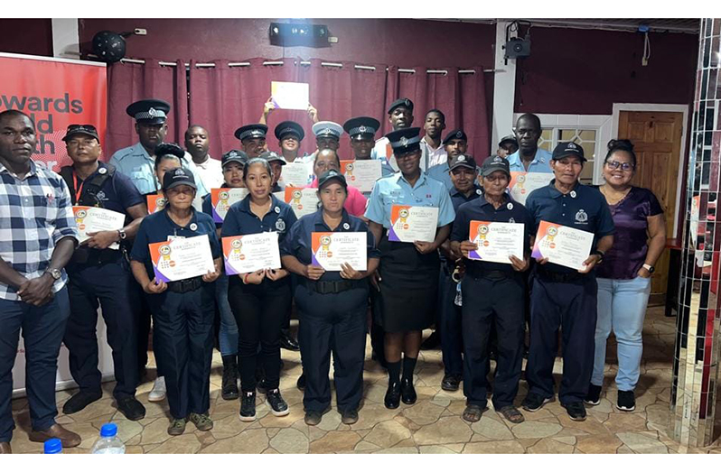 The police ranks who participated in the Gender-Based Violence Workshop and the facilitators (GPF photo)