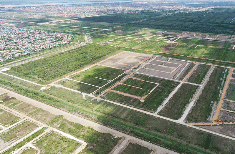 Allottees at six blocks in Great Diamond and Golden Grove, East Bank Demerara will begin accessing their lands by the end of the year (Ministry of Housing and Water photos)