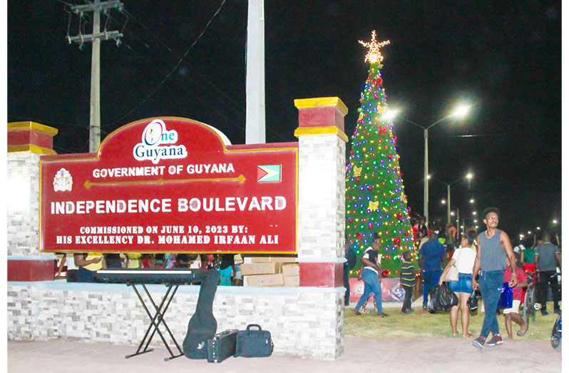 Scenes from the Christmas Tree light-up and toy distribution at Independence Boulevard (Shaniece Bamfield photos)