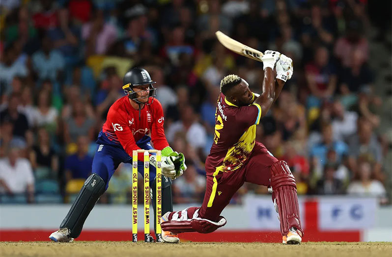 Andre Russell played a vital cameo with the bat•Dec 12, 2023•Getty Images