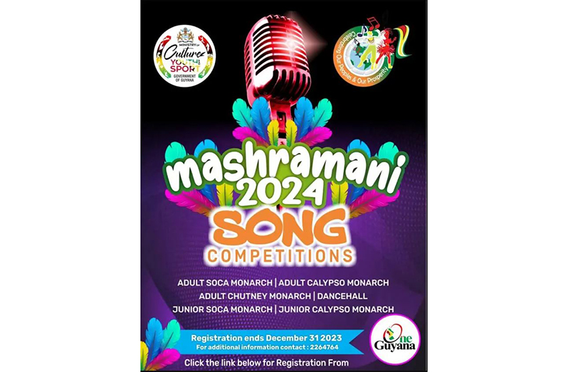 Mashramani Song Competition 2024 Registration Open Guyana Chronicle   Songs 