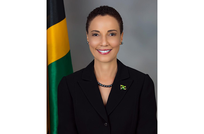 The Minister of Foreign Affairs and Foreign Trade, Senator Kamina Johnson Smith