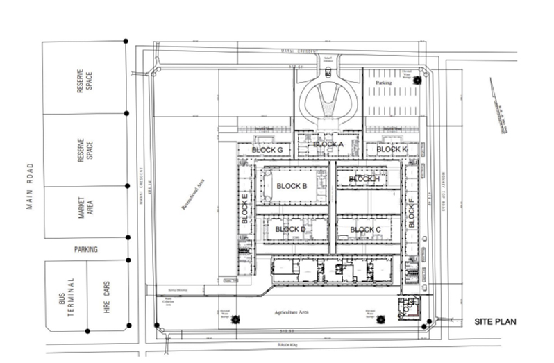 The layout of the Prospect Secondary School