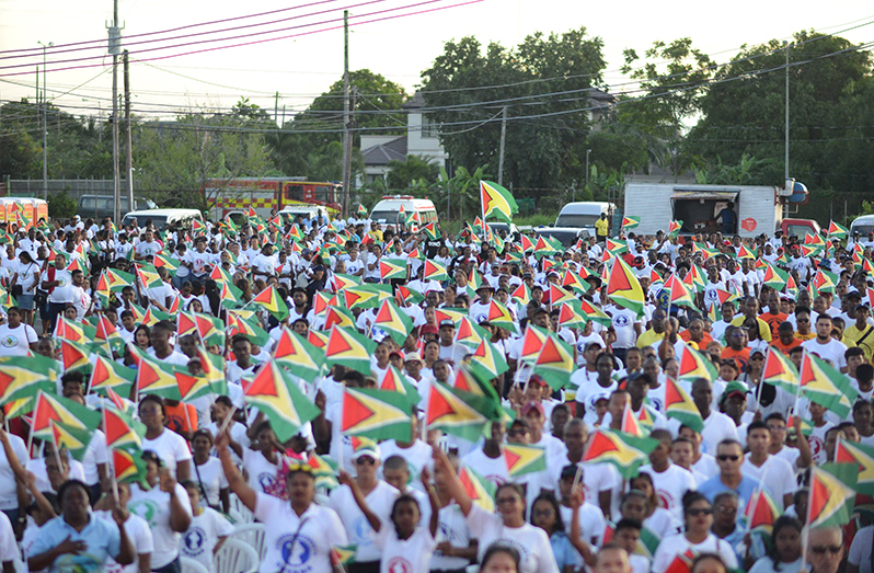 President, Dr. Mohamed Irfaan Ali, speaking to Essequibians on Sunday