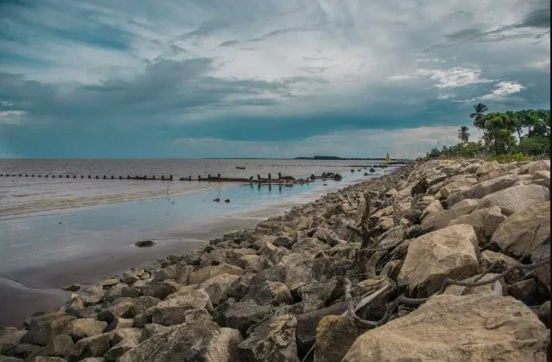 The sea defence along Guyana’s coastland