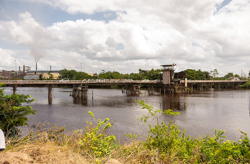 The current bridge was built back in 1967 by the Demerara Bauxite Company to facilitate the transportation of bauxite ores from surrounding mines to a Mackenzie processing facility (Delano Williams photos)