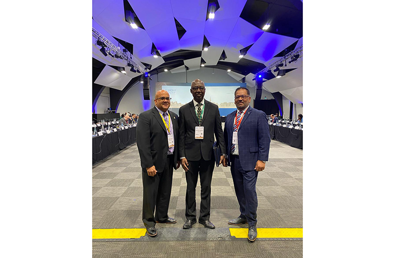 CFATF Heads of FIU Chair and the Americas Group Representative to Egmont Group with Director of Guyana’s Financial Intelligence Unit, Matthew Langevine