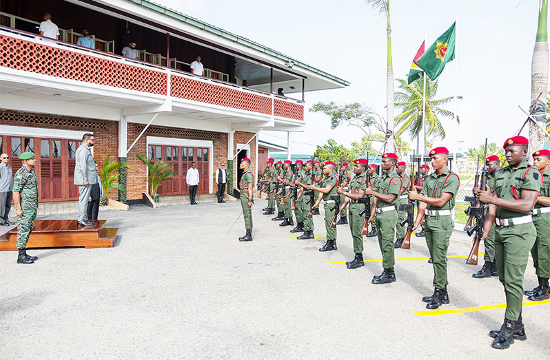 Commander-in-Chief of the Armed Forces, President Irfaan Ali unveiled plans for a comprehensive restructuring of the GDF to better incorporate technology, assets, and international partnerships (Delano Williams Photo)