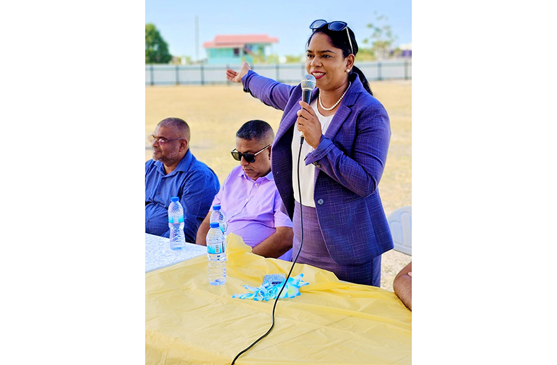 Minister of Local Government and Regional Development, Sonia Parag during her outreach to Region Six