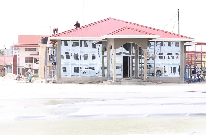 Ongoing work at the modern Police Academy (GPF photo)