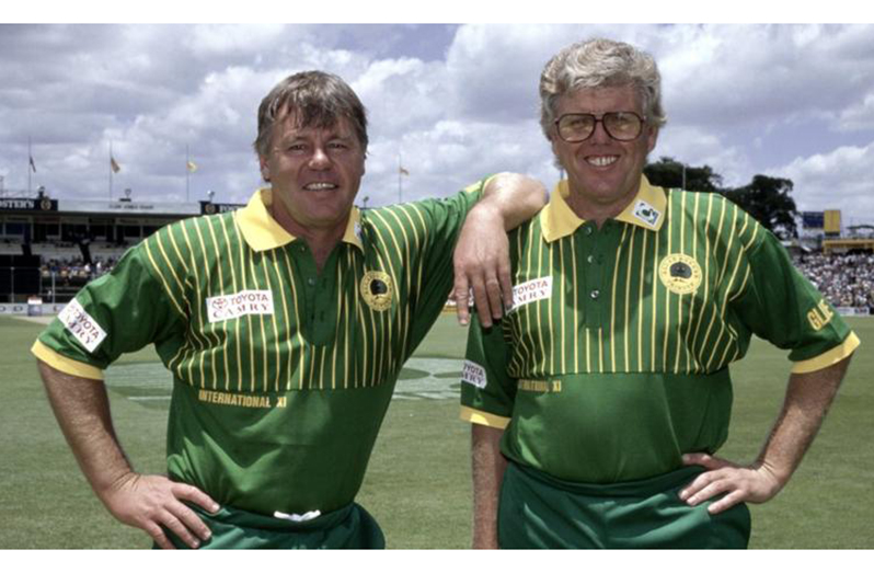 Mike Procter (left) and Barry Richards, both of whom had limited international careers because South Africa was banned between 1970 and 1991.