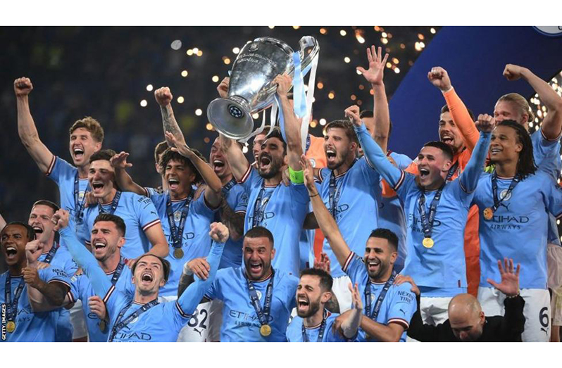 Manchester City won the Champions League for the first time last season