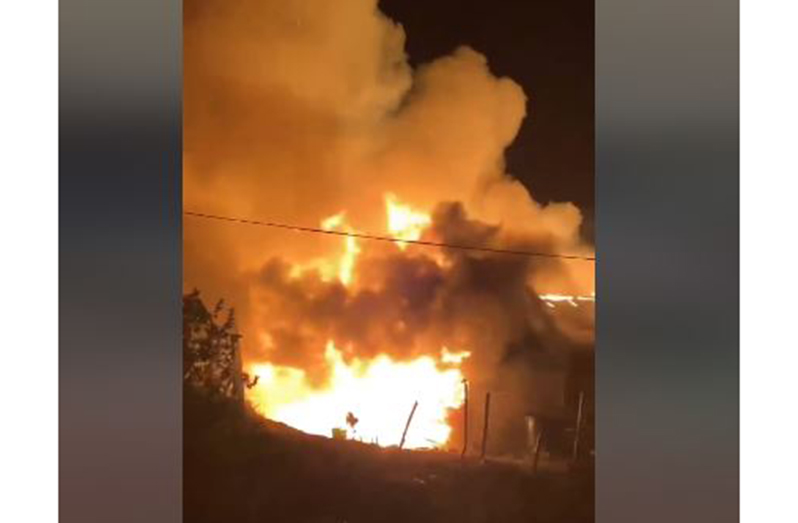 Three buildings destroyed by fire at Eteringbang - Guyana Chronicle