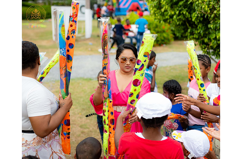 More than 200 children from various orphanages were part of a kite-flying and Easter egg hunt activity organised by First Lady Arya Ali (Office of the First Lady photos)