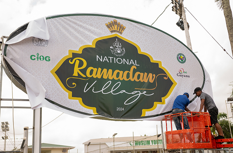 Works are currently underway to set Guyana’s first National Ramadan Village in Georgetown (Delano Williams photos)