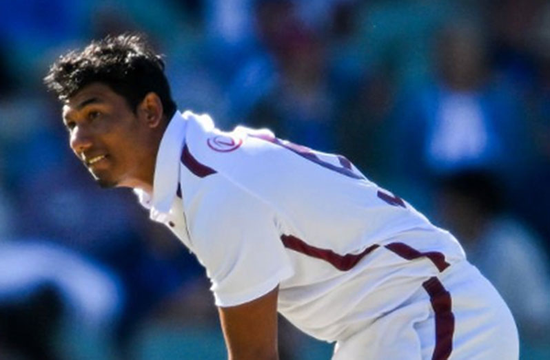 Left-arm spinner Gudakesh Motie finsished  with figures of3-32