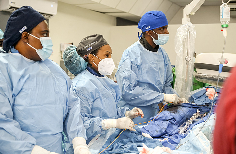 Interventional Cardiologist, alongside his colleagues, Dr. Tahira Redwood and Dr. Raquel Gordon