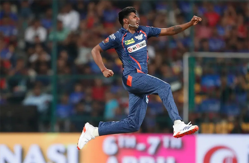 Mayank Yadav cranked it up to a season-high 156.7kph, shutting RCB down in the process  •  BCCI