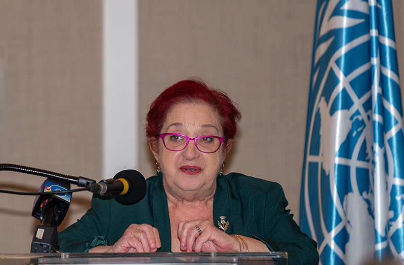 Minister of Parliamentary Affairs and Governance, Gail Teixeira (Delano Williams Photo)