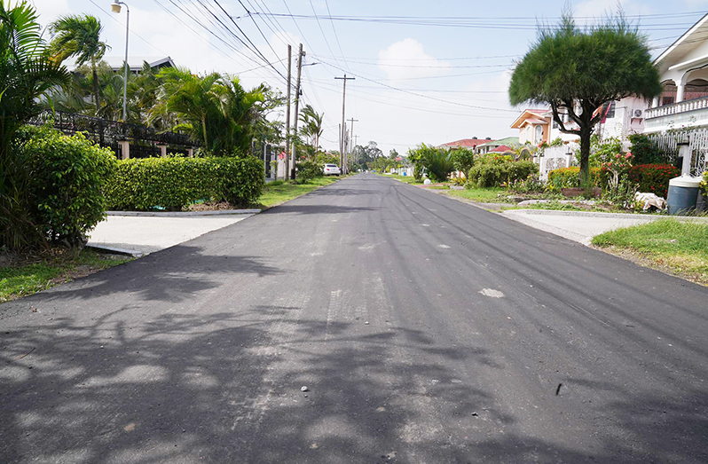 One of the completed roads at Eccles, EBD