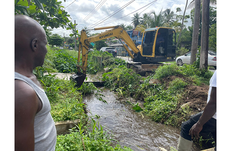 One of the unkept drains in Region 10 being cleaned by one of the NDIA machines