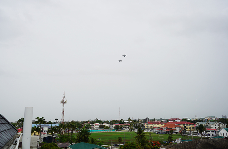 US SOUTHCOM flyover exercise in Guyana