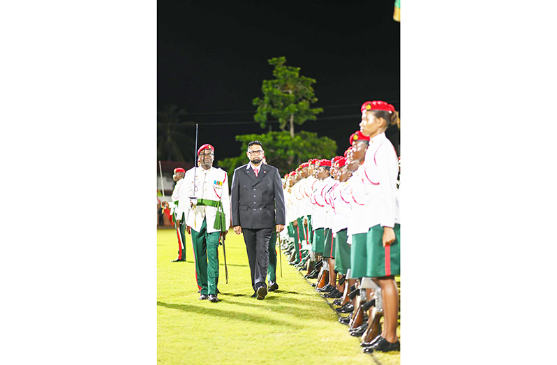 Scores of Guyanese flocked the Mackenzie Stadium in Linden on Saturday night to usher in Guyana’s 58th Independence Anniversary. In addition to President Dr. Irfaan Ali’s address, there was the much-anticipated military parade and a cultural presentation featuring dancing and singing which was well received. These Office of the President and NCN Guyana photos capture some of the fanfare