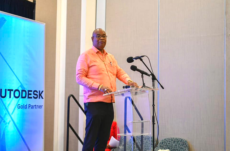 Minister of Public Works Bishop Juan A Edghill during his address on Friday