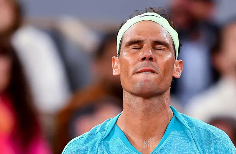 Rafael Nadal lost in the French Open singles for only the fourth time in 116 matches.