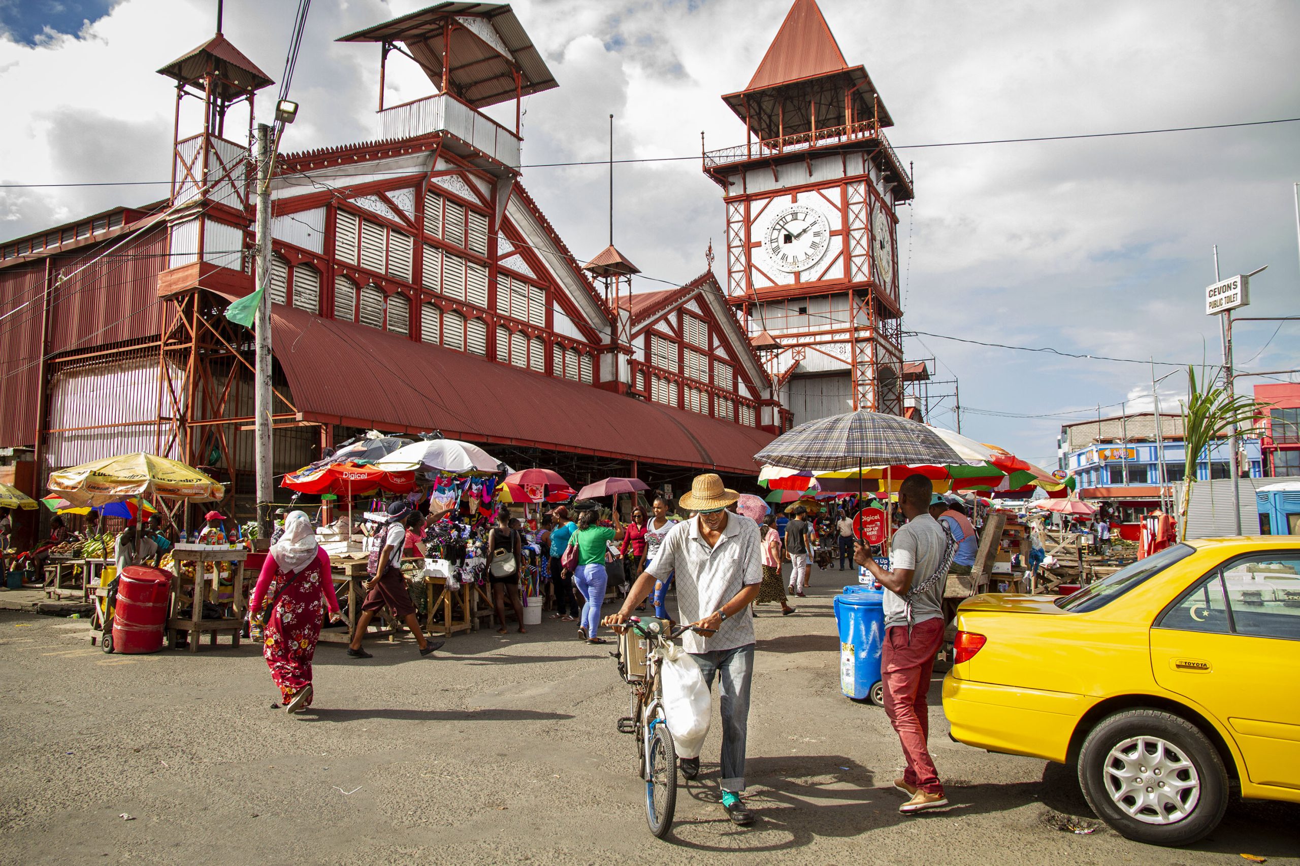 Georgetown, City slums and informal settlements, City centre around Stabroek Bazaar