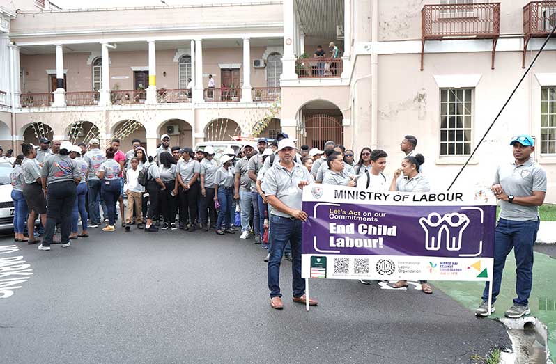 The walk began at the Parliament Buildings on Brickdam, Georgetown, and concluded at the Ministry of Labour's forecourt. The event aimed to raise awareness and galvanise support for the fight against child labour.