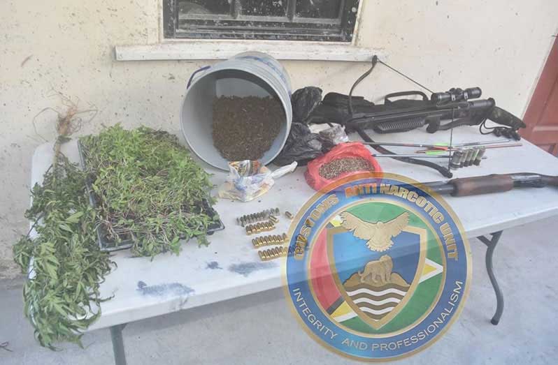 The illicit items seized during the narcotics operation at Nabaclis