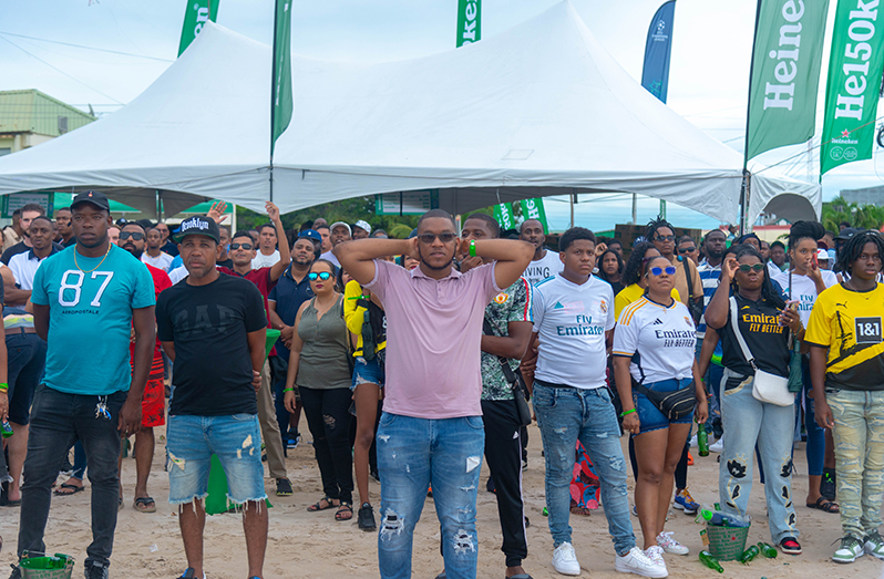 Scenes from Saturday’s UEFA champions League viewing party at Mariott Beach