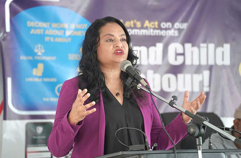 Minister of Human Services and Social Security Dr. Vindhya Persaud (Ministry of Labour photos)