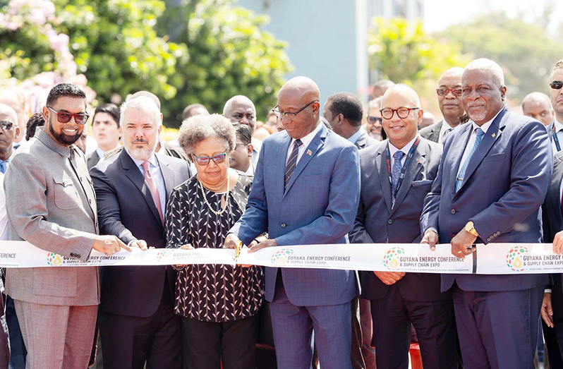 President Dr. Irfaan Ali and other Heads of State at the official opening of the 2024 conference