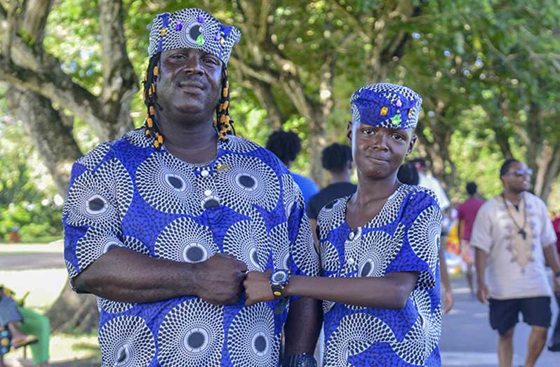 Andrew king and his son are past winners of the festival’s best dressed competition