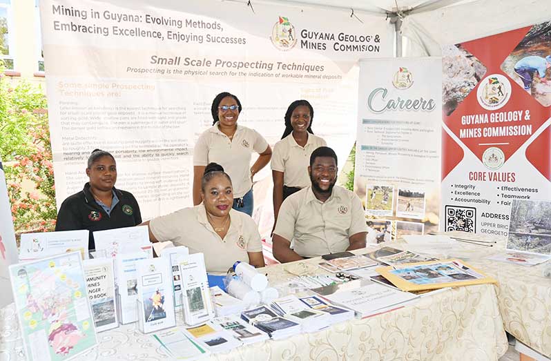 The Guyana Geology and Mines Commission (GGMC) and the Art Williams and Harry Wendt Aeronautical Engineering School were among the booths at the career fair