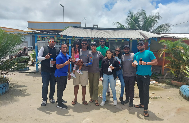 ProArchers Guyana representatives Ricky Ross, Dwain Albert, Anand Mangra, Narda Mohamed-Mangra, Shafeek Hiraman (at the back)) Ayeisha Khan, Christal Ramsaywack, Sohail Singh and Vishal Manbode at Nature’s Tranquil Escape and Farm