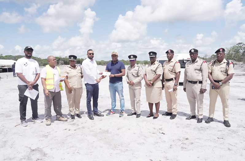 Acting Commissioner of Police, Clifton Hicken; Deputy Commissioner 'Operations', Errol Watts; and other senior police officers on Thursday witnessed the official handing over of three contracts for the construction of a state-of-the-art police training academy at Dora, on the Soesdyke-Linden Highway