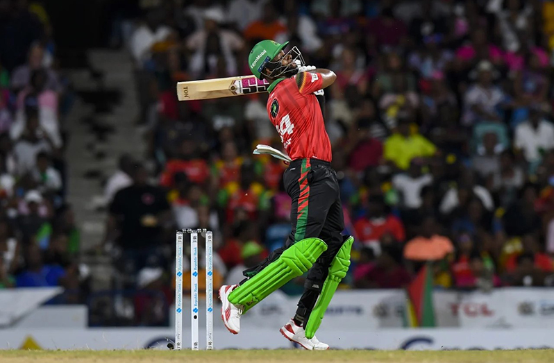 Shai Hope scored his second fifty in this year's CPL at Providence yesterday