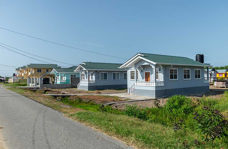 Some of the completed homes in Experiment, WCB (Delano Williams photos)