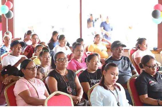 Residents at the community engagements at the Campbelltown Benab on Monday