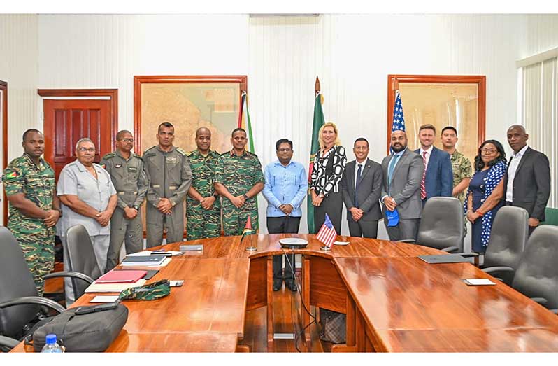 The Government of Guyana on Monday signed a US$16 million contract with Bell Textron Inc for the supply of two advanced rotary wing aircraft (Ministry of Finance photo)