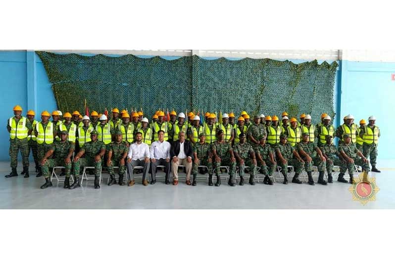 The troops deployed to Grenada to assist in restoration efforts following the devastating effects of Hurricane Beryl returned home last Sunday to a welcome reception held at Air Station London, Timehri