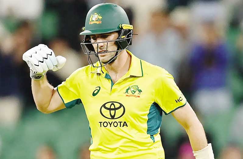 Pat Cummins celebrates after hitting the winning run (Getty Images)